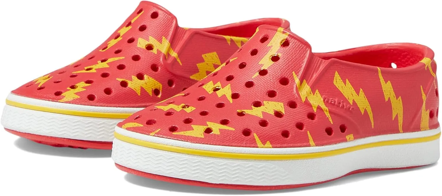 Native Shoes Kids Miles Sugarlite Print Sneakers for Toddler - Perforated Upper with Colorful Prints, and Round Toe Design