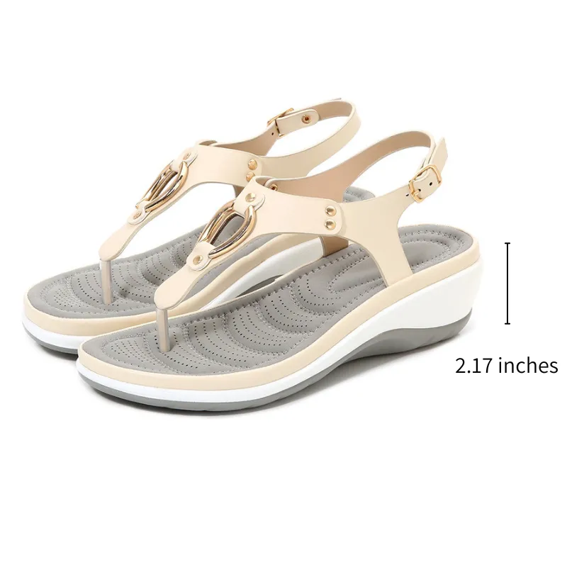 OCW Women Orthopedic Sandals Breathable Thick-soled Wedges Summer Flip Flops