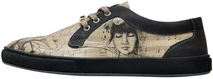 Personalize Your Life Cord - Lace Up Printed Women Sneakers - Chic, Elegant and Casual Style - Vegan, Environmentally Friendly and Handmade - Breathable Design