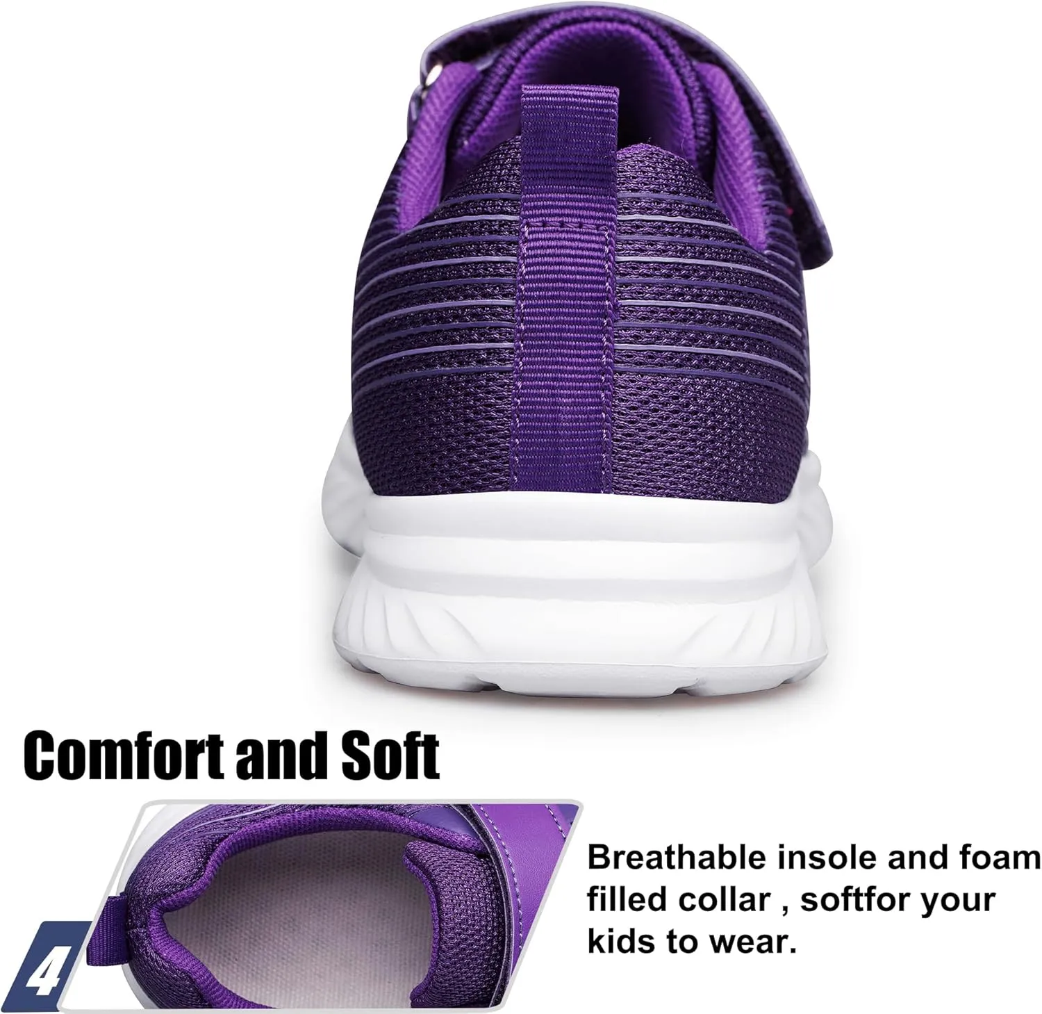 Raoendis Boys Girls Sneakers Kids Shoes Lightweight Breathable Athletic Running Tennis Fitness Shoes for Unisex Toddler/Little Kid/Big Kid