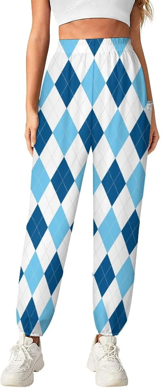Rhomboid Grid Yoga Bloomers Women Hippie Harem Pant Elephant Pants Elastic Gym Yoga Palazzo Loose Casual Slacks