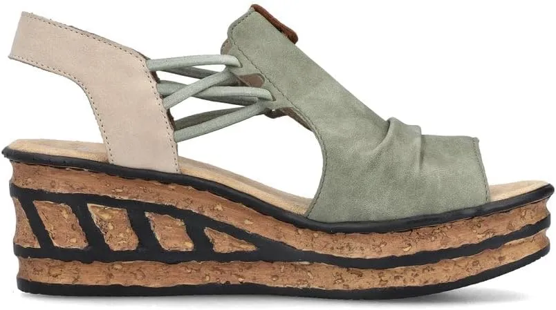 Rieker 68175 Rose Women's Wedge Sandals – Lightweight, Comfortable and Supportive Stylish Wedges with Shock-Absorbing Durable Sole for All-Day Support