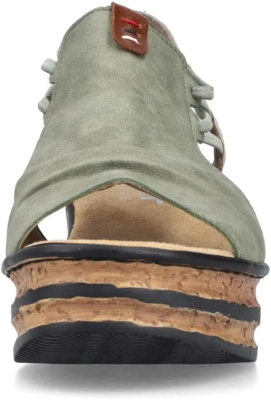 Rieker 68175 Rose Women's Wedge Sandals – Lightweight, Comfortable and Supportive Stylish Wedges with Shock-Absorbing Durable Sole for All-Day Support