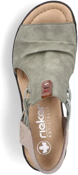 Rieker 68175 Rose Women's Wedge Sandals – Lightweight, Comfortable and Supportive Stylish Wedges with Shock-Absorbing Durable Sole for All-Day Support