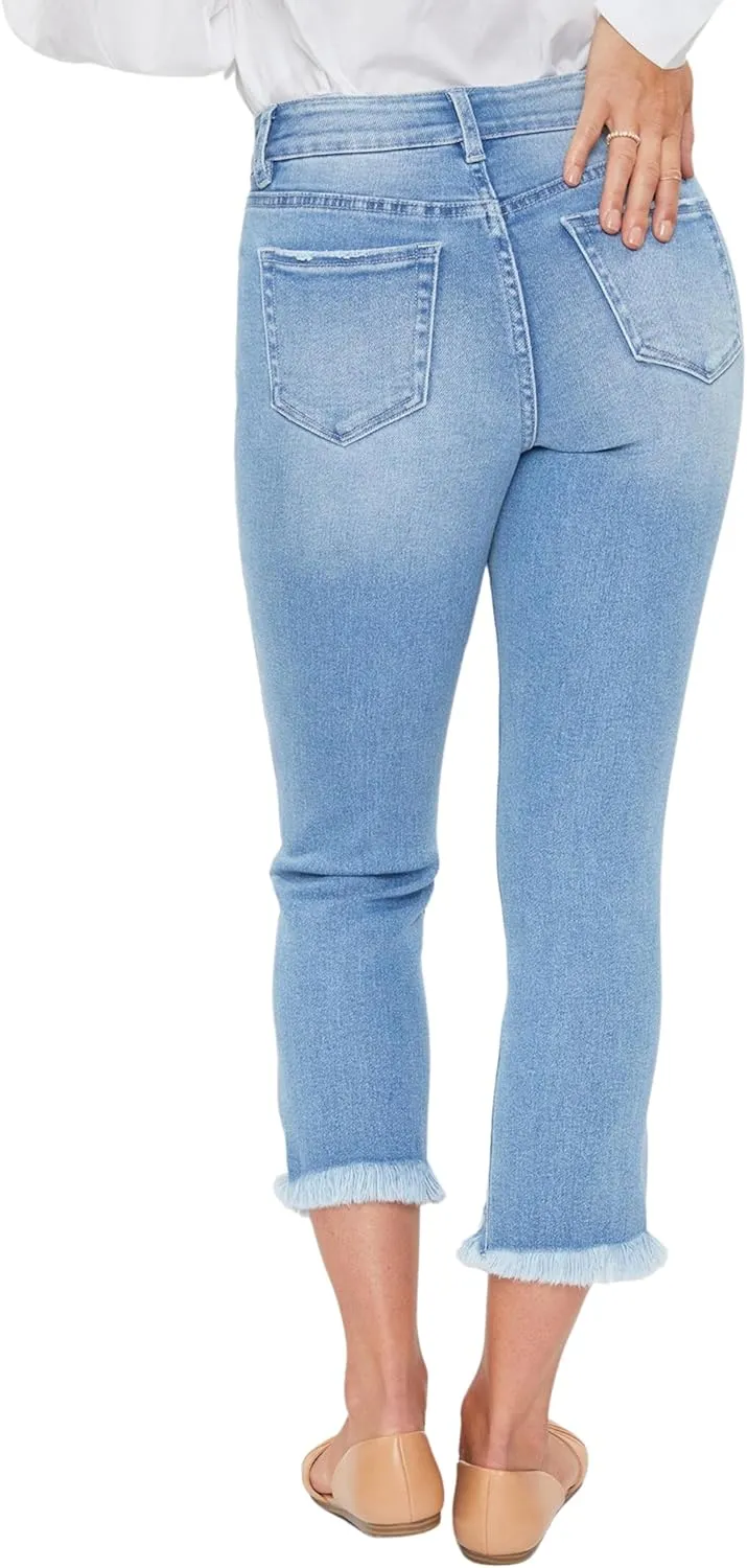Royalty For Me Womens Women's Petite Vintage Fray Hem Jean