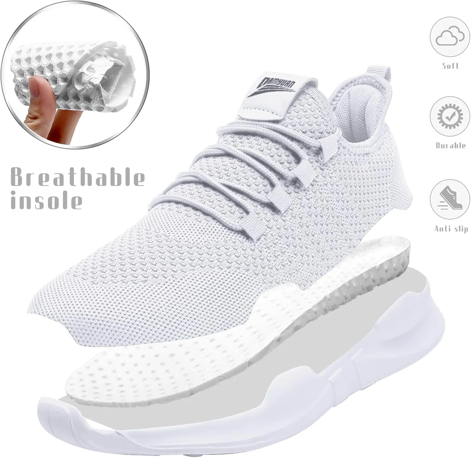 Running Shoes for Men Walking Tennis Fashion Sneakers Athletic Casual Workout Gym Breathable Lightweight Shoes