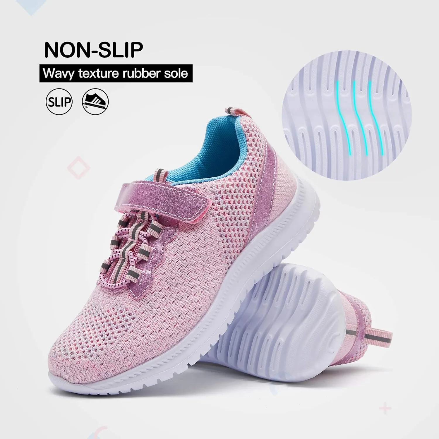 RUNSIDE Kids Shoes, Boys Girls Sneakers Lightweight Athletic Walking/Running Tennis Shoes(Toddler/Little Kid/Big Kid)
