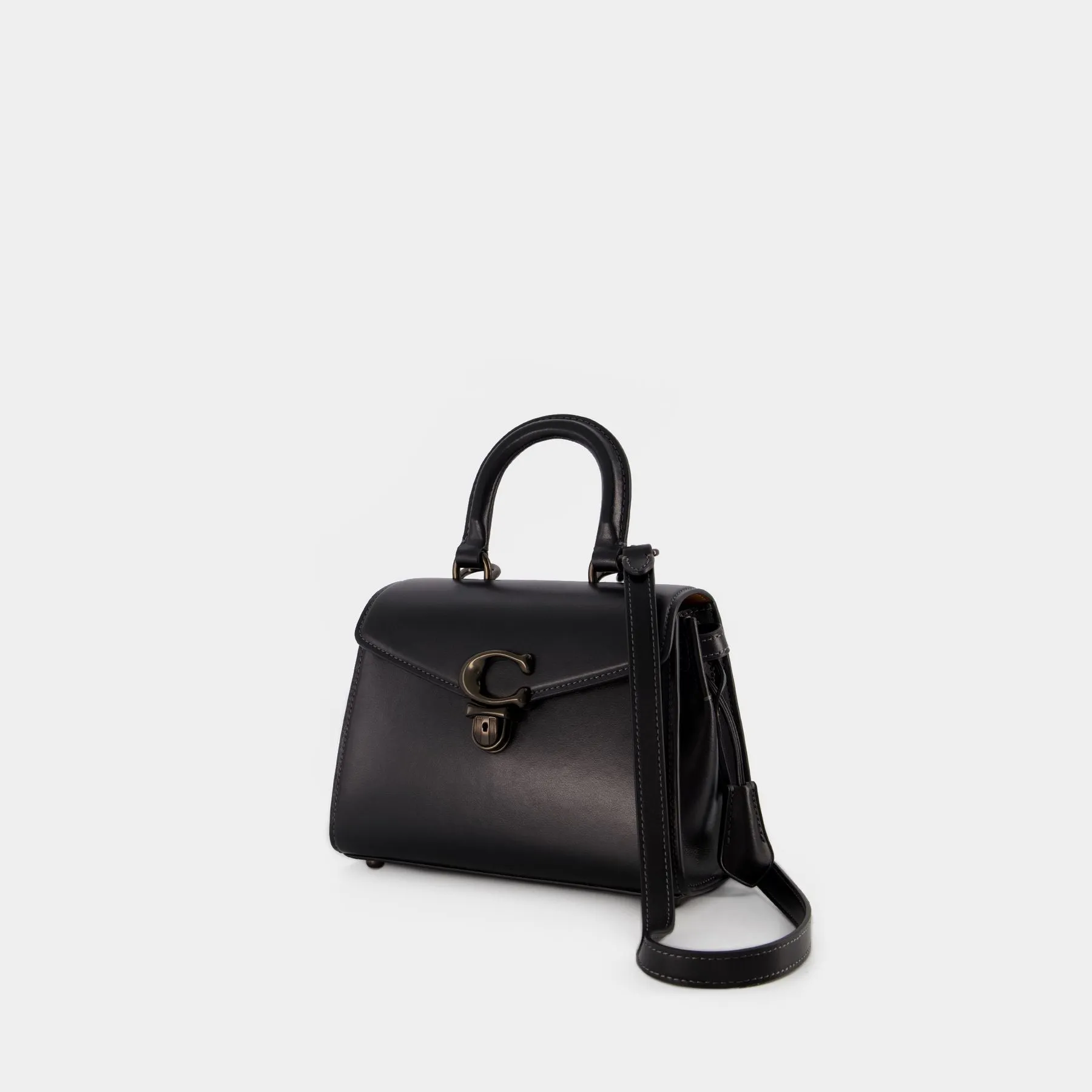 Sac Sammy Top Handle 21 - Coach - Cuir - Noir