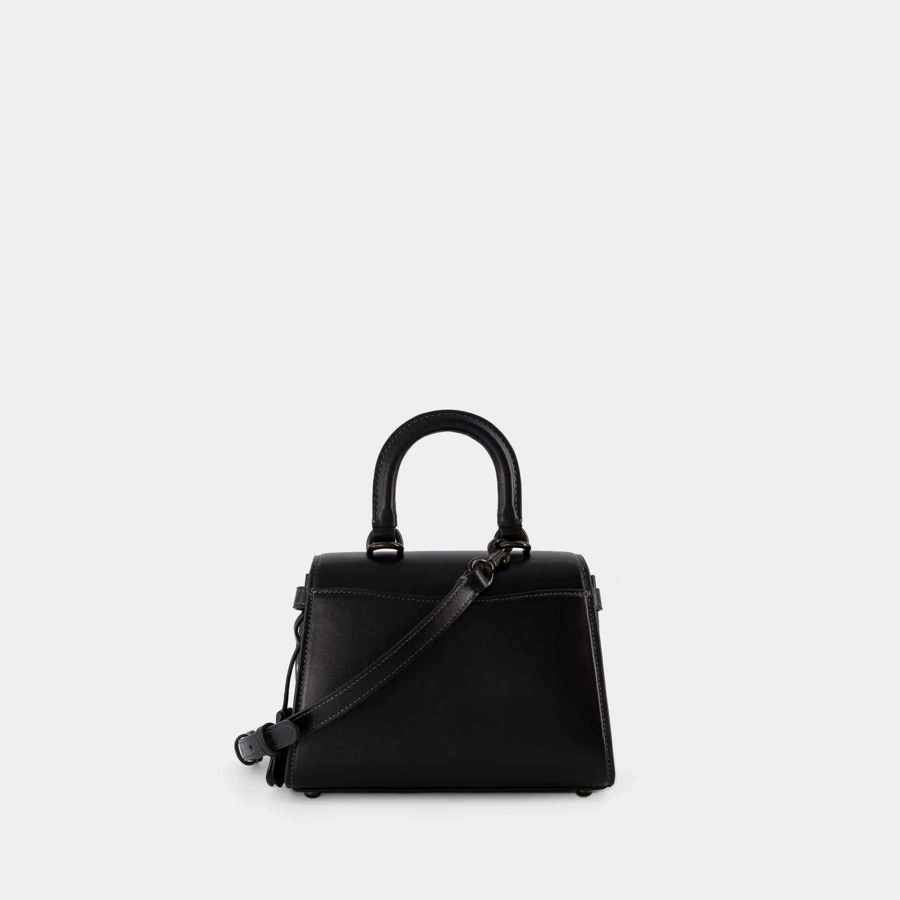 Sac Sammy Top Handle 21 - Coach - Cuir - Noir