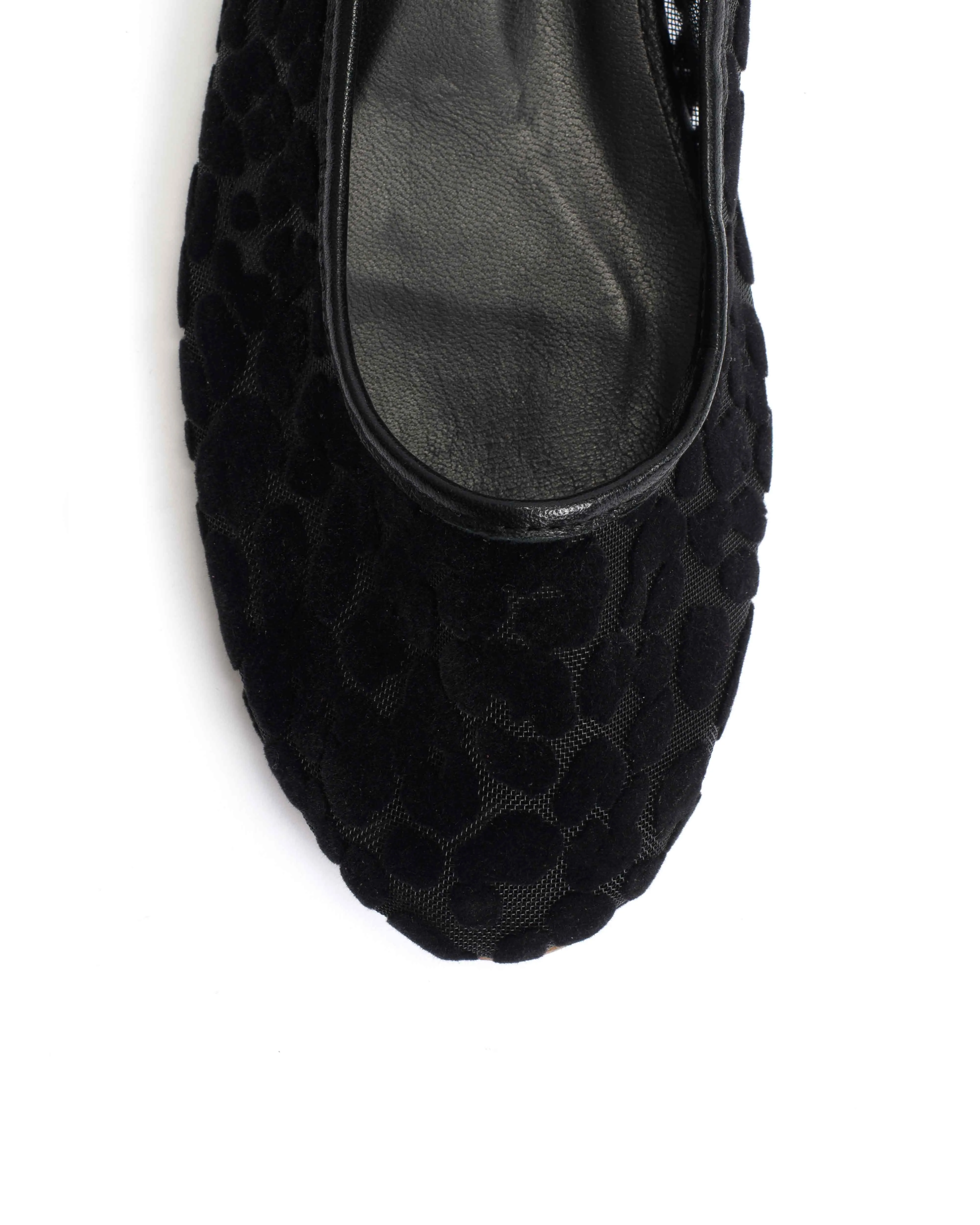 Sacha mosquito Shiny lamb & mosquito velvet leopard Black
