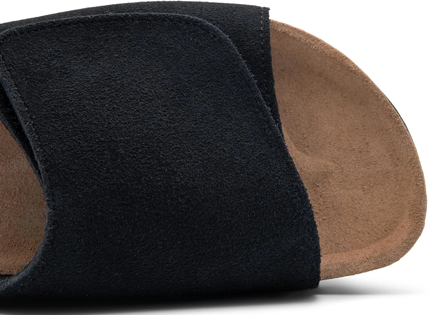 Sandgrens Handmade Unisex Cork Slides | European Top Grain Leather Sandals with Soft Suede Footbed, Adjustable Upper, and EVA Rubber Sole | Vigo