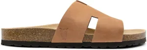 Sandgrens Handmade Unisex Cork Slides | European Top Grain Leather Sandals with Soft Suede Footbed and EVA Rubber Sole | Avila