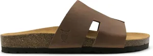 Sandgrens Handmade Unisex Cork Slides | European Top Grain Leather Sandals with Soft Suede Footbed and EVA Rubber Sole | Avila