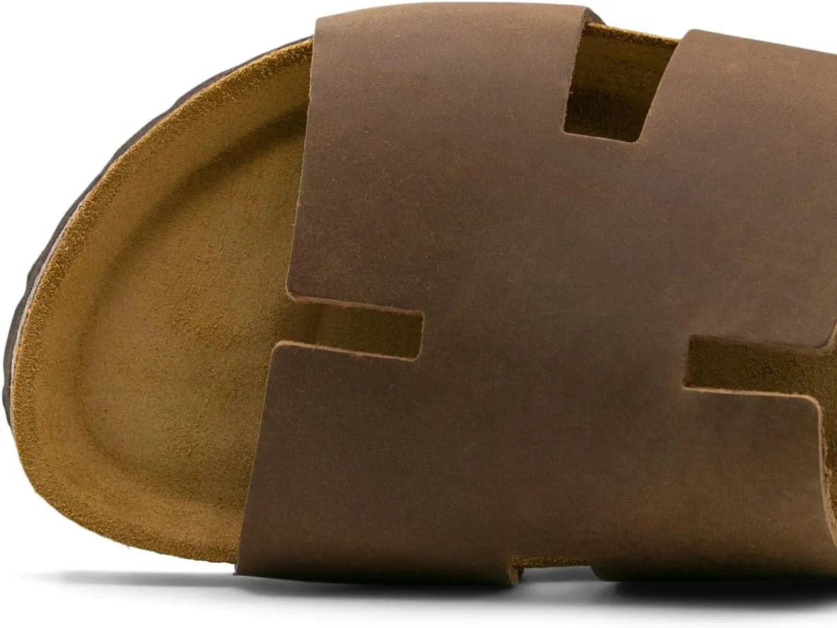 Sandgrens Handmade Unisex Cork Slides | European Top Grain Leather Sandals with Soft Suede Footbed and EVA Rubber Sole | Avila