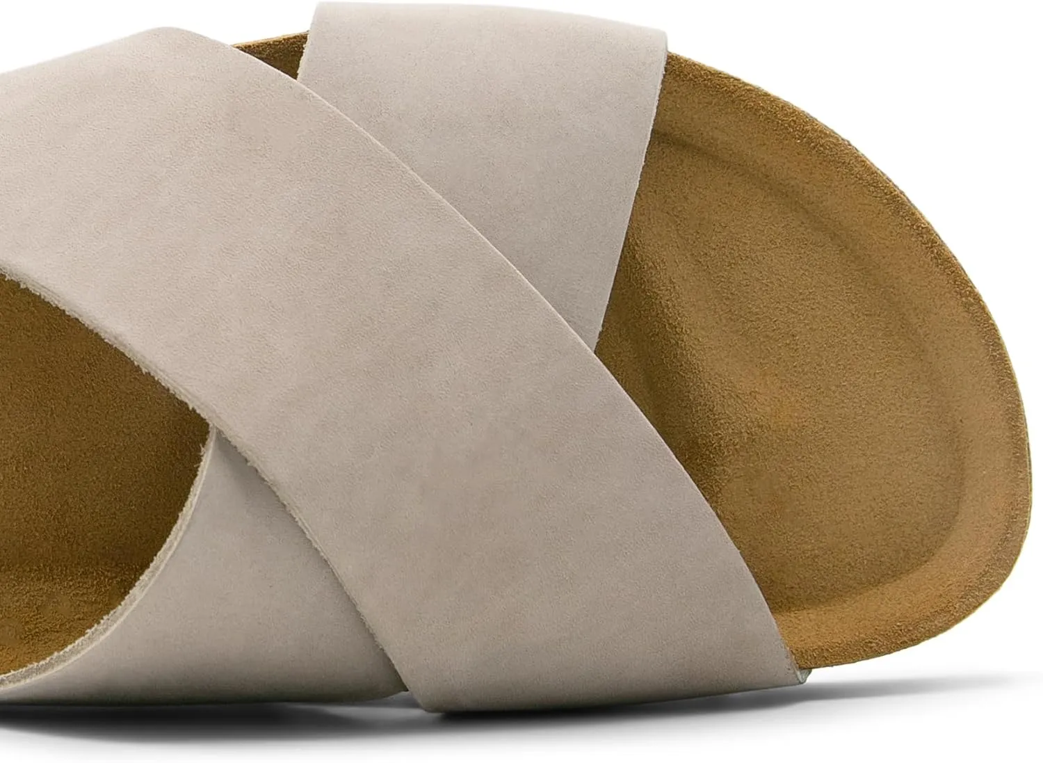 Sandgrens Handmade Unisex Cork Slides | European Top Grain Leather Sandals with Soft Suede Footbed and EVA Rubber Sole | Soria