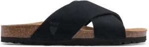 Sandgrens Handmade Unisex Cork Slides | European Top Grain Leather Sandals with Soft Suede Footbed and EVA Rubber Sole | Soria