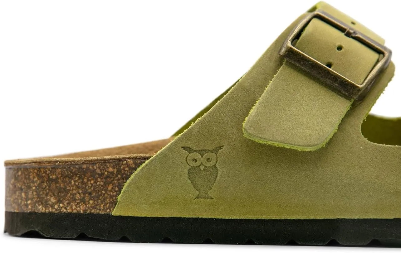 Sandgrens Handmade Unisex Cork Slides | European Top Grain Leather Sandals with Soft Suede Original Footbed, Adjustable Straps, and EVA Rubber Sole | Costa