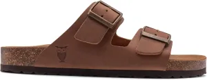Sandgrens Handmade Unisex Cork Slides | European Top Grain Leather Sandals with Soft Suede Original Footbed, Adjustable Straps, and EVA Rubber Sole | Costa