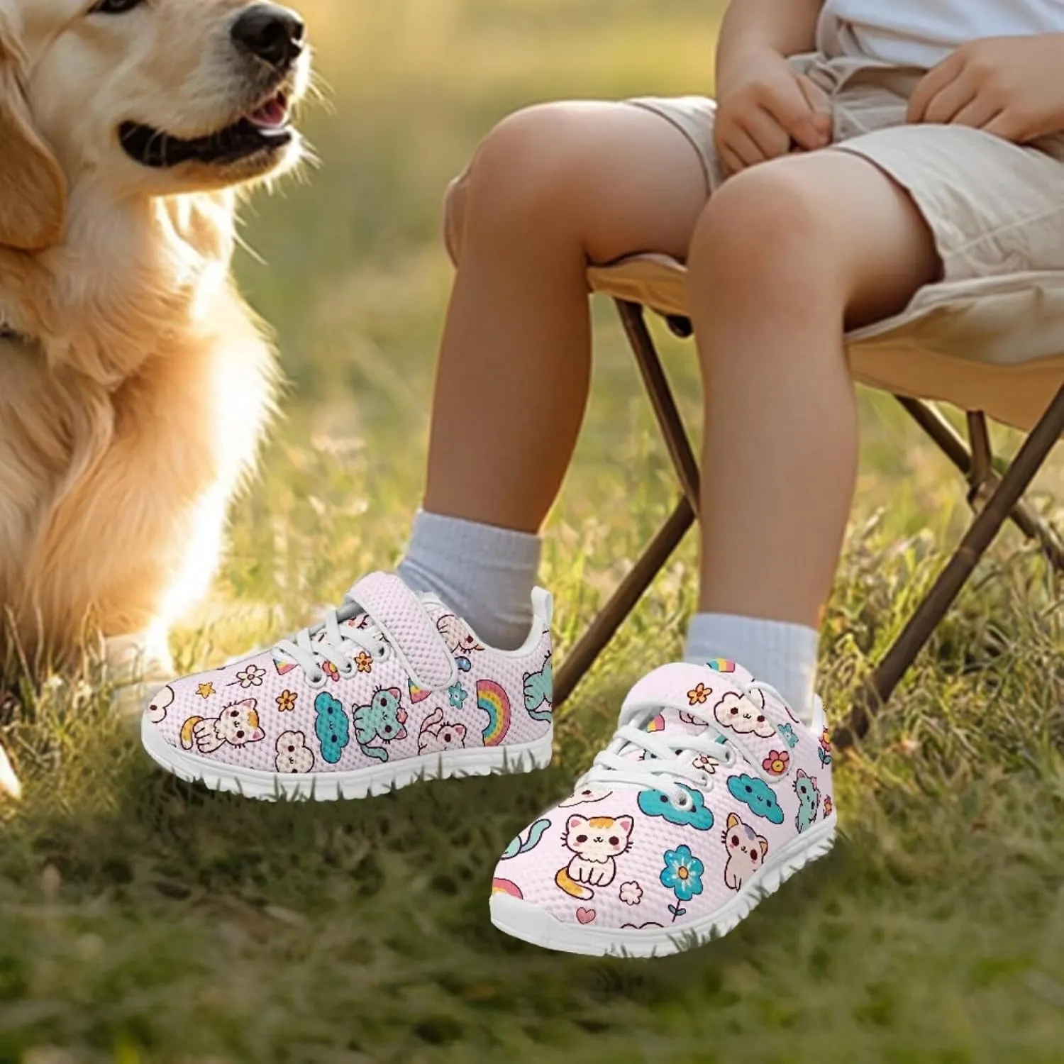 School Sneakers for Girls Boys Running Tennis Shoes Kids Slip on Shoes
