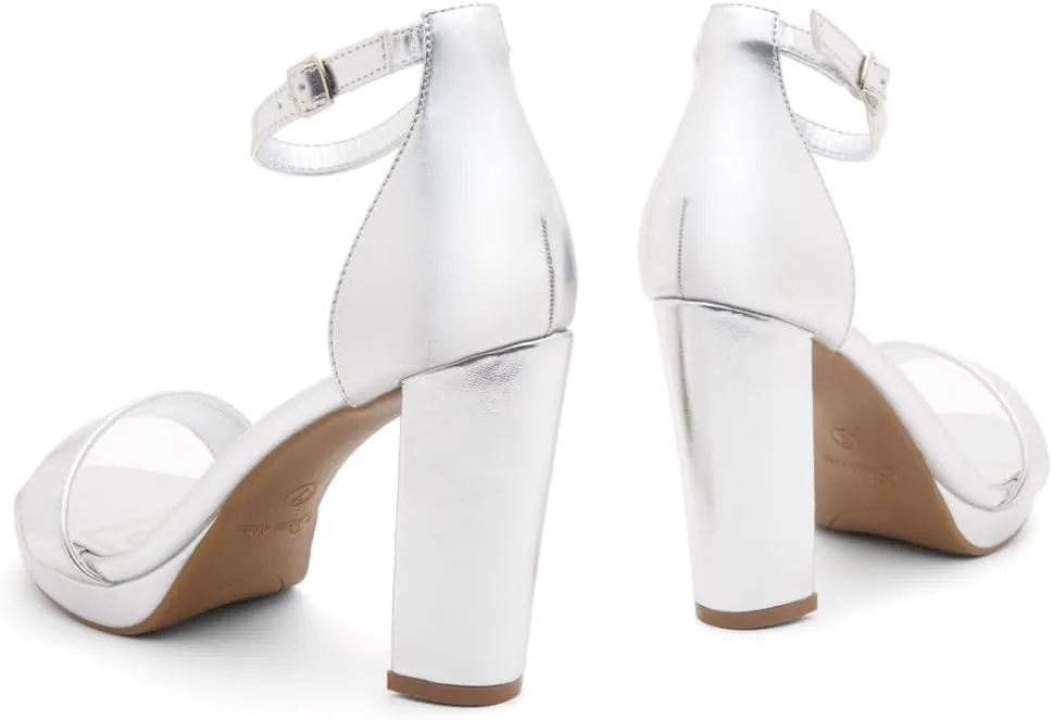 Shoe Land Women's Platform Heels - Chunky Block Heeled Sandals with Ankle Strap, Open Toe Dressy High Heels for Women, Comfortable Prom, Wedding & Party Pumps 2025