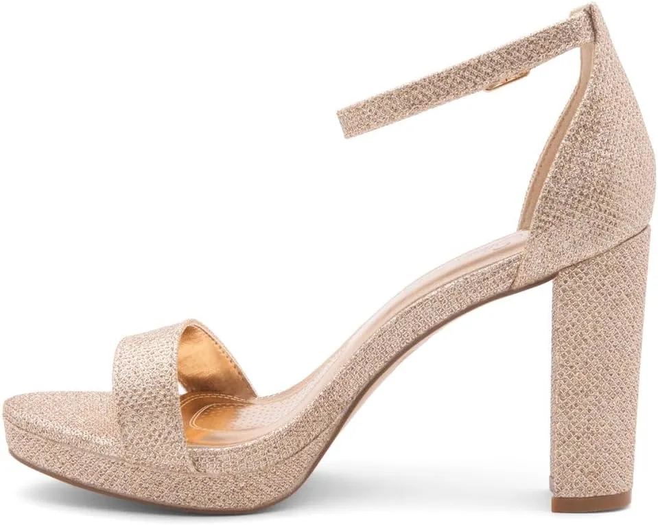 Shoe Land Women's Platform Heels - Chunky Block Heeled Sandals with Ankle Strap, Open Toe Dressy High Heels for Women, Comfortable Prom, Wedding & Party Pumps 2025