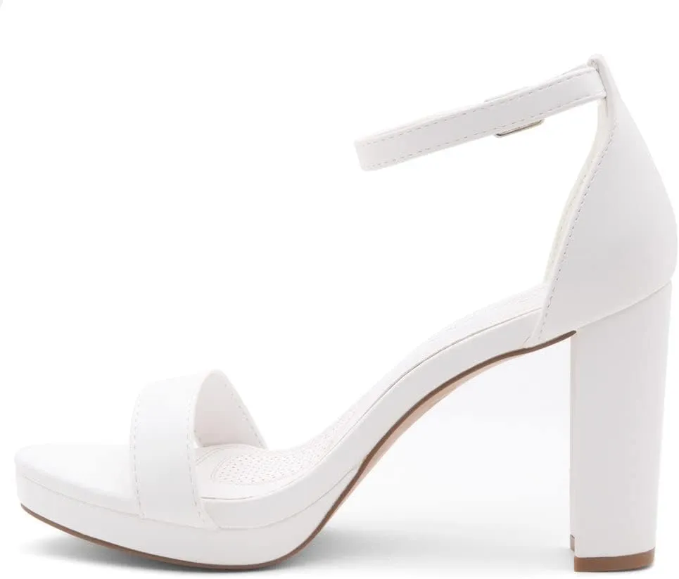 Shoe Land Women's Platform Heels - Chunky Block Heeled Sandals with Ankle Strap, Open Toe Dressy High Heels for Women, Comfortable Prom, Wedding & Party Pumps 2025
