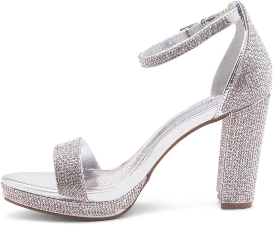 Shoe Land Women's Platform Heels - Chunky Block Heeled Sandals with Ankle Strap, Open Toe Dressy High Heels for Women, Comfortable Prom, Wedding & Party Pumps 2025