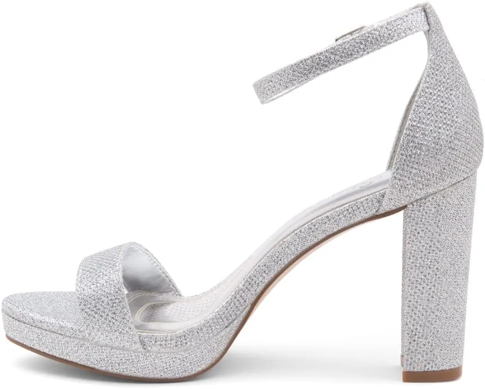 Shoe Land Women's Platform Heels - Chunky Block Heeled Sandals with Ankle Strap, Open Toe Dressy High Heels for Women, Comfortable Prom, Wedding & Party Pumps 2025