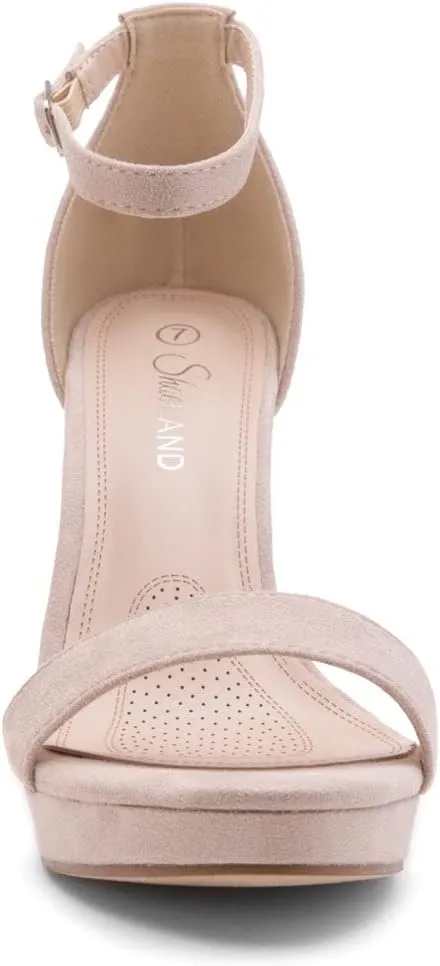 Shoe Land Women's Platform Heels - Chunky Block Heeled Sandals with Ankle Strap, Open Toe Dressy High Heels for Women, Comfortable Prom, Wedding & Party Pumps 2025