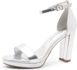 Shoe Land Women's Platform Heels - Chunky Block Heeled Sandals with Ankle Strap, Open Toe Dressy High Heels for Women, Comfortable Prom, Wedding & Party Pumps 2025