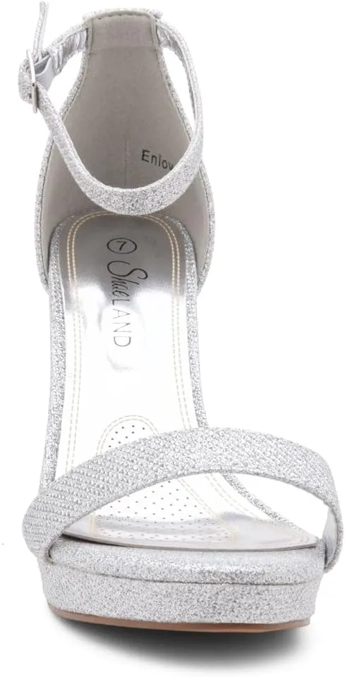 Shoe Land Women's Platform Heels - Chunky Block Heeled Sandals with Ankle Strap, Open Toe Dressy High Heels for Women, Comfortable Prom, Wedding & Party Pumps 2025