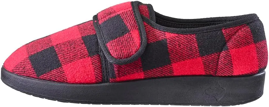 Silvert's Adaptive Clothing & Footwear Men’s Wide & Comfy Easy Closure Slippers for Seniors