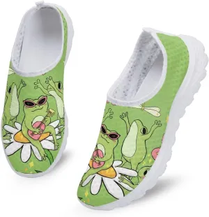 Slip On Walking Shoes for Womens Breathable Running Tennis Sneakers Comfort Anti-Slip Athletic Shoe for Travel Size 5.5-11.5 White Sole