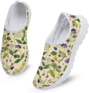 Slip On Walking Shoes for Womens Breathable Running Tennis Sneakers Comfort Anti-Slip Athletic Shoe for Travel Size 5.5-11.5 White Sole
