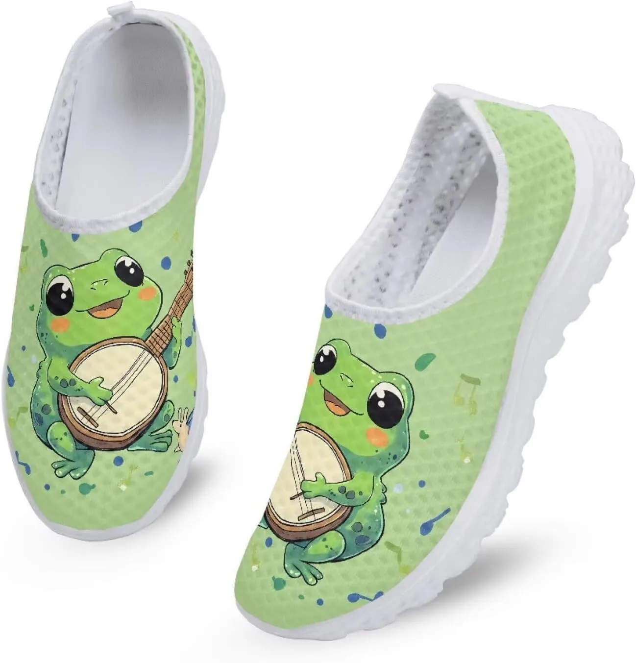 Slip On Walking Shoes for Womens Breathable Running Tennis Sneakers Comfort Anti-Slip Athletic Shoe for Travel Size 5.5-11.5 White Sole