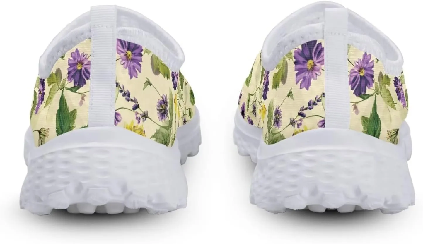 Slip On Walking Shoes for Womens Breathable Running Tennis Sneakers Comfort Anti-Slip Athletic Shoe for Travel Size 5.5-11.5 White Sole