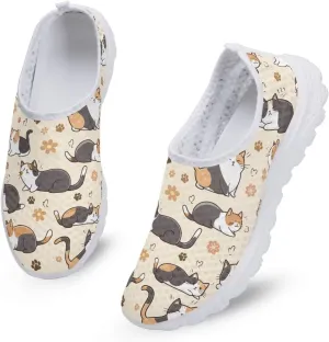 Slip On Walking Shoes for Womens Breathable Running Tennis Sneakers Comfort Anti-Slip Athletic Shoe for Travel Size 5.5-11.5 White Sole