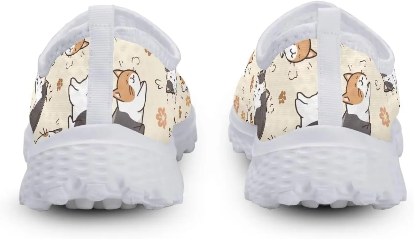 Slip On Walking Shoes for Womens Breathable Running Tennis Sneakers Comfort Anti-Slip Athletic Shoe for Travel Size 5.5-11.5 White Sole