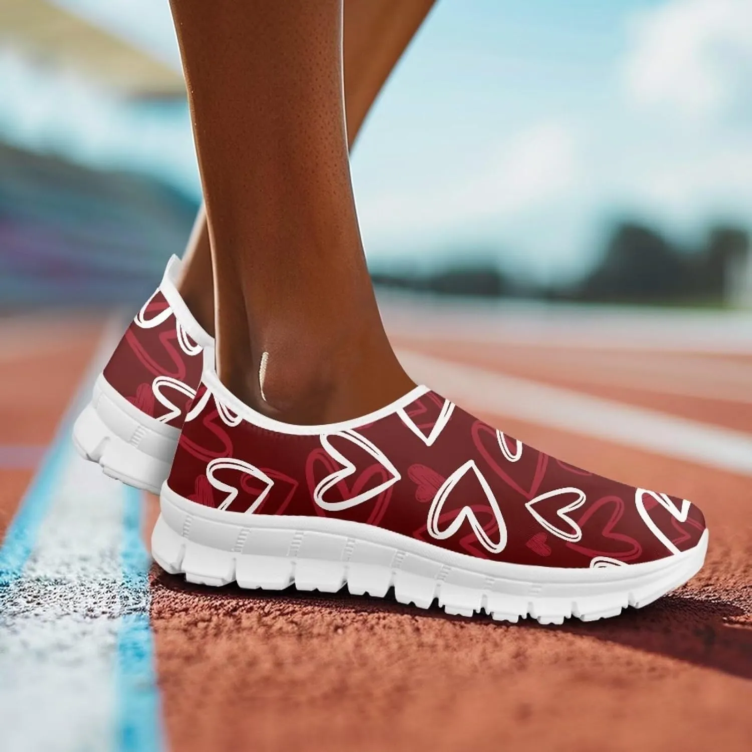 Sneakers for Women Low Top Shoes Womens Lightweight Tennis Loafers Slip on Casual Outdoor Workout Flats All Seasons White Sole