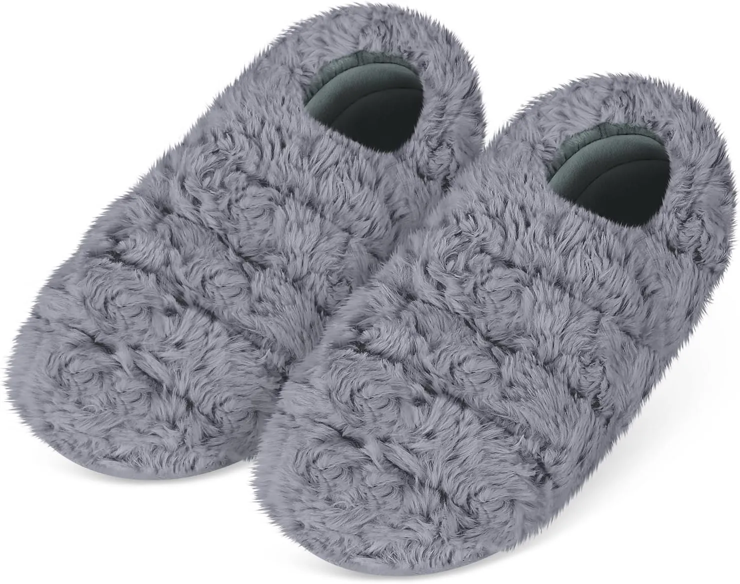 SUZZIPAD Microwavable Heated Slippers and Feet Warmer for Cold Feet, Foot Warmer for Bed, Microwave Slippers for Plantar Fasciitis, Achilles Tendinitis, Ankle Pain Relief, L, Unscented