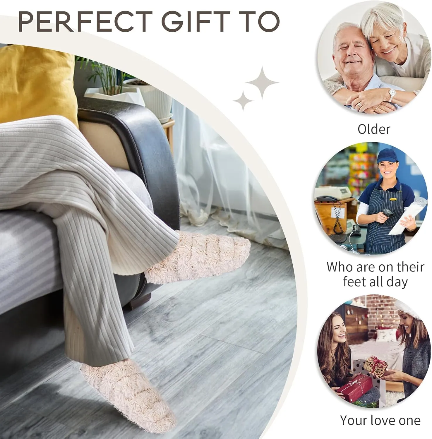 Suzzipad Microwavable Heated Slippers and Foot Warmers for Women & Men, Feet Warmer for Cold Feet, Microwave Slippers for Plantar Fasciitis, Achilles Tendinitis, Ankle Pain Relief, L, Unscented