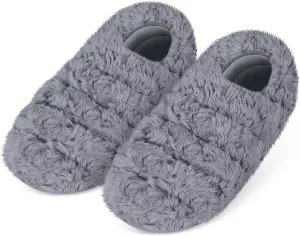 SUZZIPAD Microwavable Slippers and Microwave Foot Warmers for Women & Man, Heated Slippers for Cold Feet, Feet Warmers for Plantar Fasciitis, Achilles Tendinitis, Ankle Pain Relief, S/M, Unscented