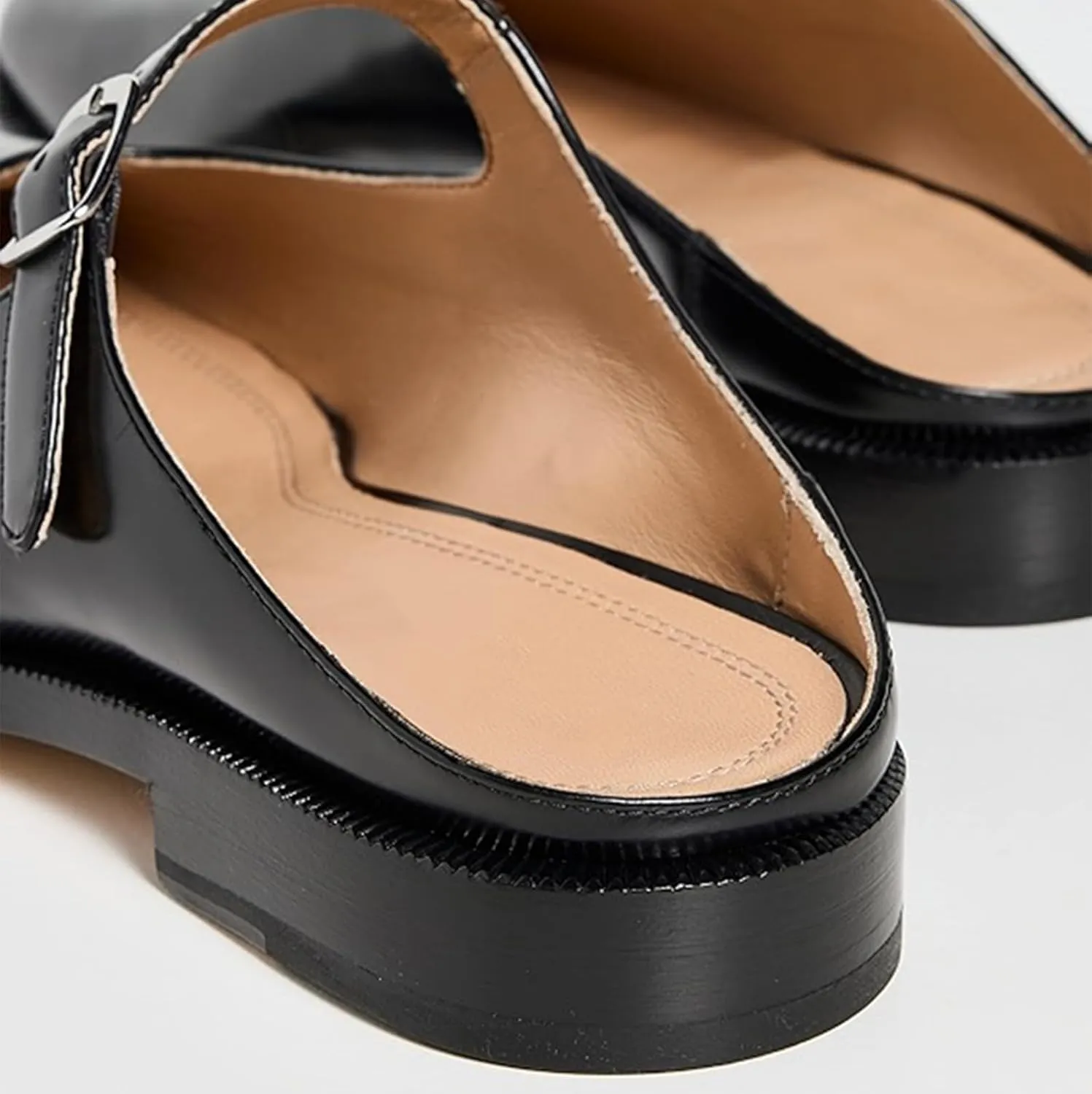 Tabi Mary Jane Shoes Women Split Toe Low Heel with Ankle Buckle Strap Flats Shoes for Women