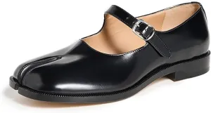 Tabi Mary Jane Shoes Women Split Toe Low Heel with Ankle Buckle Strap Flats Shoes for Women