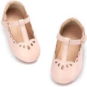 THEE BRON Mary Jane Shoes for Girls T-Strap Toddler Flats Patent Leather with Crafted Legacy