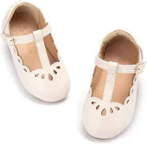 THEE BRON Mary Jane Shoes for Girls T-Strap Toddler Flats Patent Leather with Crafted Legacy