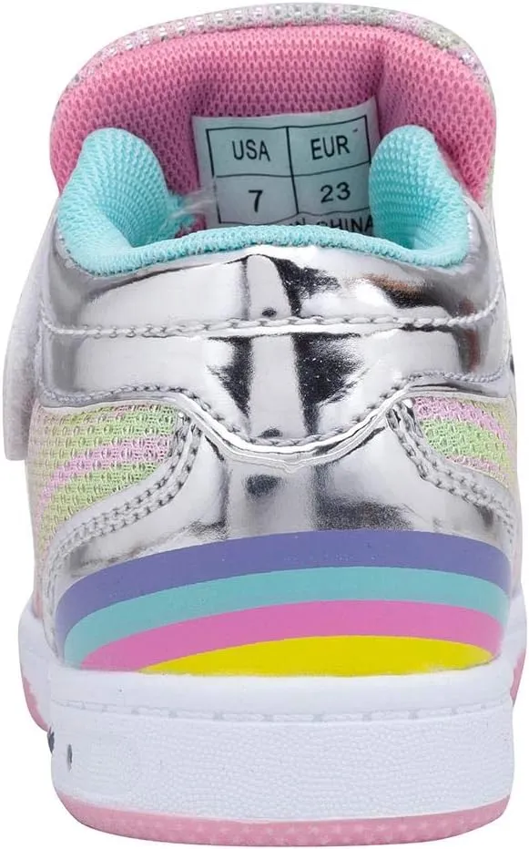 Toddler Glitter Shoes Girl's Flashing Sneakers with Cute Bowknot