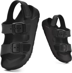 Toddler Unisex Adjustable Buckle Sandals – Comfortable Open Toe Beach & Pool Shoes for Boys & Girls with Back Strap