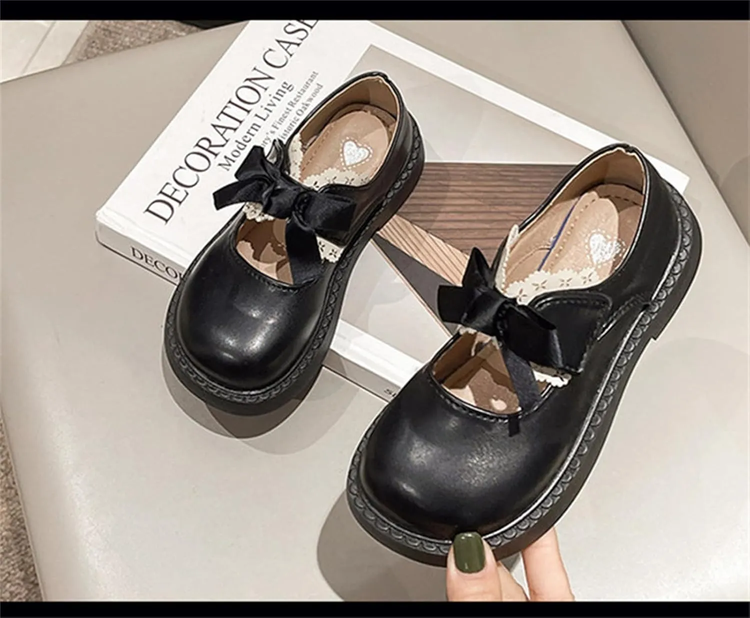 Toddler/Little Girls Mary Jane Dress Shoes Girls Loafers School Uniform Thick Non-Slip Sole Casual Shoe