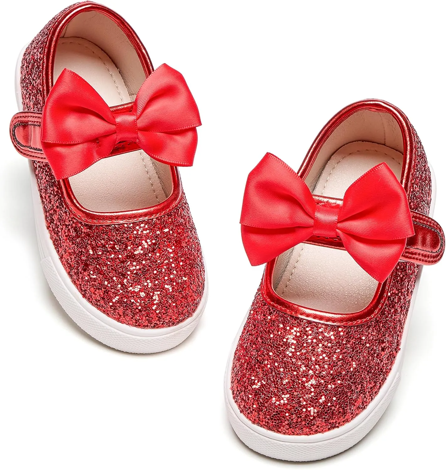 Toddler/Little Girls Sneakers-Slip On Glitter Sports Shoes for Running Walking